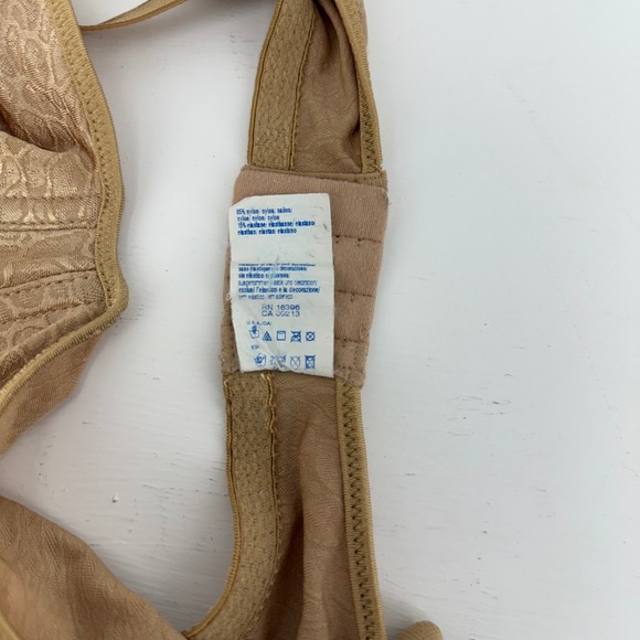 Warners Unlined Underwire Vintage Bra 38D Nude Animal Print - Picture 3 of 5